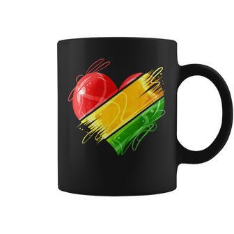 Heart In Pan African Colors Celebrate Afro American Heritage Coffee Mug - Seseable