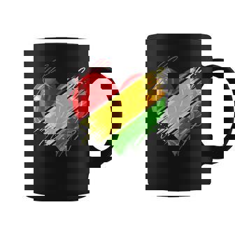 Heart In Pan African Colors Celebrate Afro American Heritage Coffee Mug - Seseable