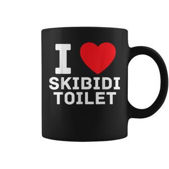 I Heart Skibidi Toilet I Love Skibidi Toilet Coffee Mug - Seseable