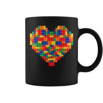 Heart Valentines Day Master Builder Block Brick Building Coffee Mug | Mazezy