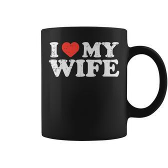 I Heart My Wife Love Wifey Couple Matching Husband Dad Men Coffee Mug - Thegiftio UK