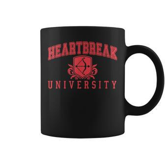 Heartbreak University Cupid's Arrow Vintage Valentines Day Coffee Mug - Monsterry
