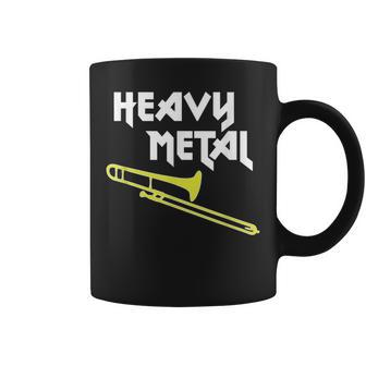 Heavy Metal Marching Band Concert Band Trombone Coffee Mug - Monsterry