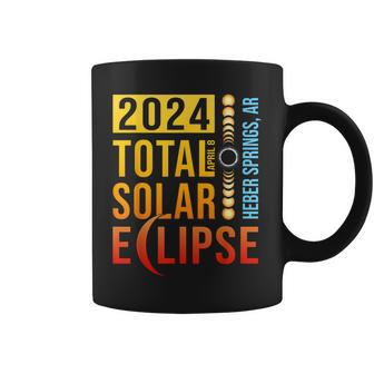 Heber Springs Arkansas Total Solar Eclipse 2024 Coffee Mug - Seseable