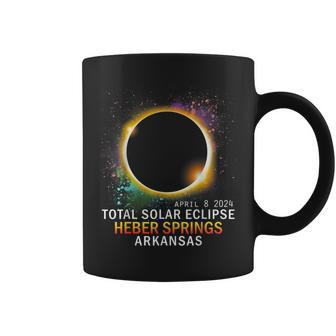 Heber Springs Arkansas Total Solar Eclipse April 8 2024 Coffee Mug - Seseable
