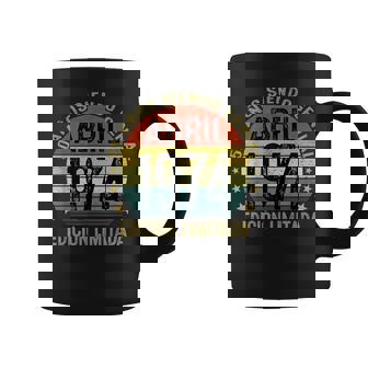 Hecho En 1974 50 Años Cumpleaños Hombre Regalos Abril 1974 Taza de café - Regaloses