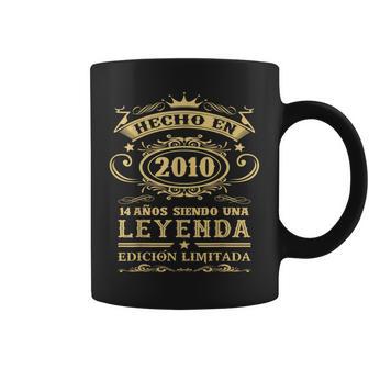 Hecho En 2010 Cumpleaños 14 Años Siendo Una Leyenda Taza de café - Regaloses