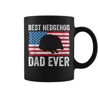 Hedgehog Dad American Flag Hedgehog Lovers Owners Men Coffee Mug - Monsterry UK