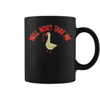 Hell Won't Take Me Duck Graphic Coffee Mug - Monsterry DE