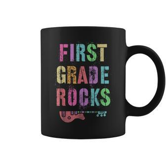 Hello 1St Grade Rocks Teacher Team First Gr Vibes Rockstar Coffee Mug - Thegiftio UK