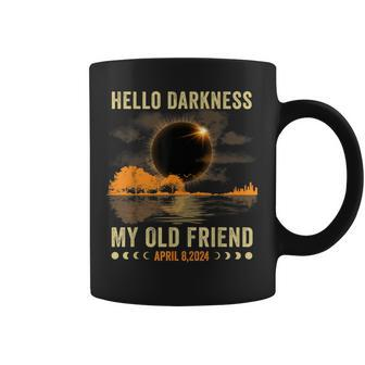 Hello Darkness My Friend Solar Eclipse April 8 2024 Coffee Mug - Thegiftio UK
