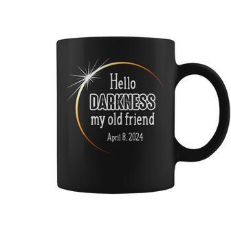 Hello Darkness My Old Friend April 8 2024 Eclipse Coffee Mug | Mazezy