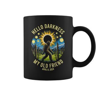 Hello Darkness My Old Friend Bigfoot Solar Eclipse 2024 Coffee Mug | Mazezy