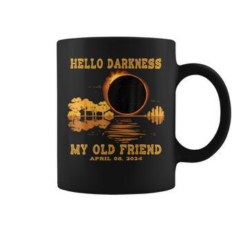 Hello Darkness My Old Friend Eclipse 2024 April 8Th Totality Coffee Mug | Mazezy