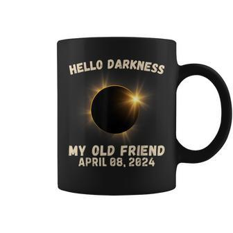 Hello Darkness My Old Friend Eclipse Solar Eclipse 4082024 Coffee Mug | Mazezy