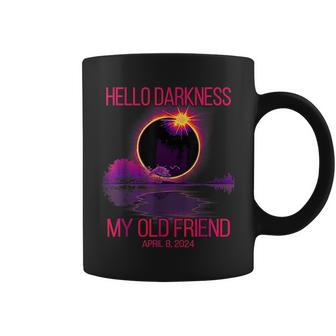 Hello Darkness My Old Friend Pink Solar Eclipse April Coffee Mug - Seseable