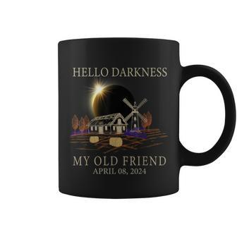 Hello Darkness My Old Friend Solar Eclipse 4 -8-2024 Farmer Coffee Mug - Monsterry