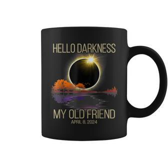 Hello Darkness My Old Friend Solar Eclipse April 08 2024 Coffee Mug | Mazezy