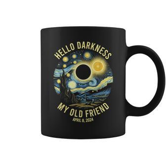 Hello Darkness My Old Friend Solar Eclipse April 8 2024 Coffee Mug - Seseable