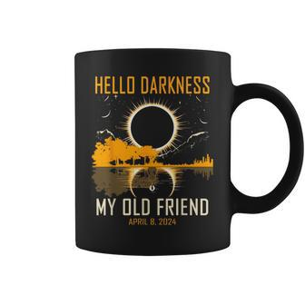 Hello Darkness My Old Friend Solar Eclipse April 8 2024 Coffee Mug | Mazezy