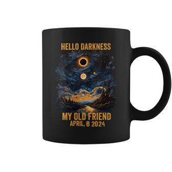 Hello Darkness My Old Friend Solar Eclipse April 8 2024 Coffee Mug - Monsterry DE