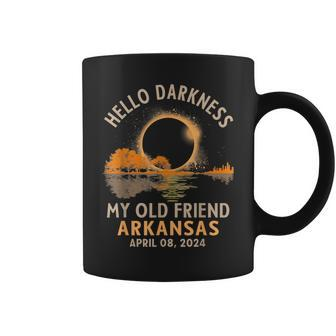Hello Darkness My Old Friend Total Eclipse 2024 Arkansas Coffee Mug - Seseable
