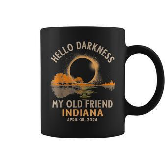 Hello Darkness My Old Friend Total Eclipse 2024 Indiana Coffee Mug | Mazezy