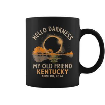 Hello Darkness My Old Friend Total Eclipse 2024 Kentucky Coffee Mug - Monsterry