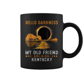 Hello Darkness My Old Friend Total Eclipse 2024 Kentucky Coffee Mug | Mazezy