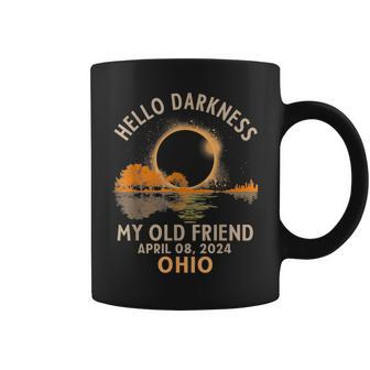 Hello Darkness My Old Friend Total Solar Eclipse 2024 Ohio Coffee Mug | Mazezy
