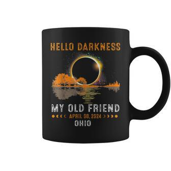 Hello Darkness My Old Friend Total Solar Eclipse 2024 Ohio Coffee Mug - Seseable
