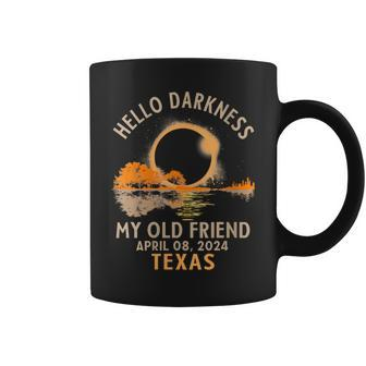 Hello Darkness My Old Friend Total Solar Eclipse 2024 Texas Coffee Mug - Monsterry CA