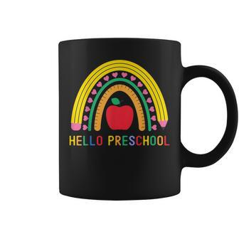 Hello Preschool Rainbow Teacher Boys Girls Back To School Coffee Mug - Monsterry AU