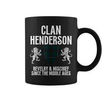 Henderson Clan Scottish Name Coat Of Arms Tartan Family Coffee Mug - Seseable