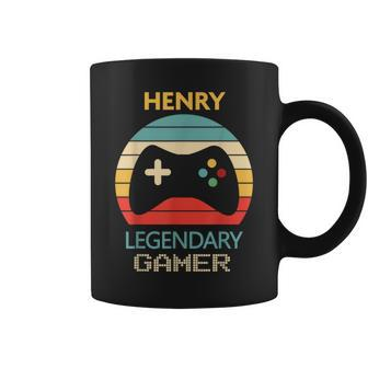 Henry Name Personalised Legendary Gamer Coffee Mug - Seseable