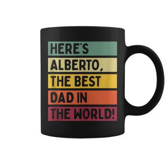 Here's Alberto The Best Dad In The World Father's Day Retro Coffee Mug - Monsterry DE