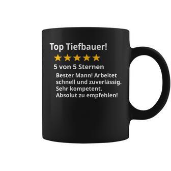 Herren Bester Tiefbauer Spruch Lustig Beruf Prüfung Tassen - Seseable