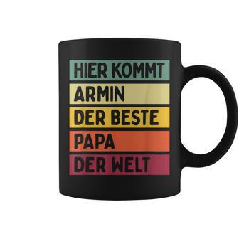 Herren Hier Kommt Armin Der Beste Papa Der Weltatertag Retro Tassen - Geschenkecke