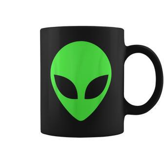 Herren Tassen Fluoreszierender Alien-Kopf, Schwarz - Seseable