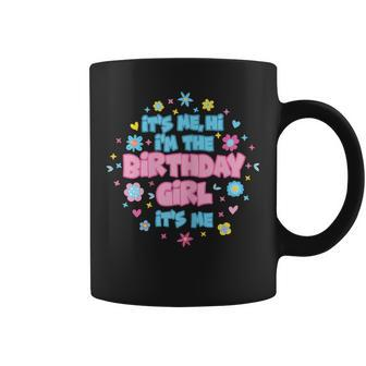 Hi I'm Birthday Girls Flowery Cute Pop Sparkles Coffee Mug - Thegiftio UK