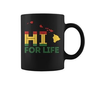 Hi For Life Rasta Hawaii Island Rastafari Reggae Coffee Mug - Monsterry