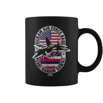 Hickam Air Base Usaf Pearl Harbor Hawaii Usa Flag Coffee Mug - Monsterry CA