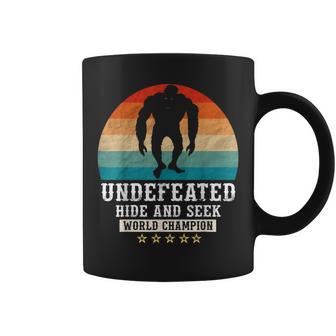 Hide And Seek World Champion Bigfoot Retro Vintage Coffee Mug - Monsterry DE