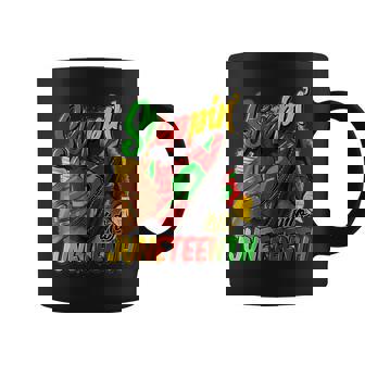 High Heels Steppin Into Junenth Africa Black Woman Coffee Mug - Thegiftio UK