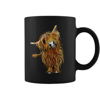 Highland Cow Print Animal Print ' Coooweee ' Coffee Mug - Thegiftio UK