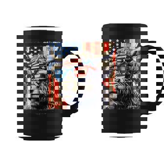 Highland Cow Sunglasses American Flag 4Th Of July Farmer Coffee Mug | Mazezy