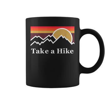 Take A Hike Sunset Graphik Sunrise Hiking Outdoor Coffee Mug - Monsterry UK