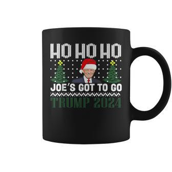 Ho Ho Ho Joe's Got To Go Trump 2024 Ugly Sweater Christmas Coffee Mug - Seseable