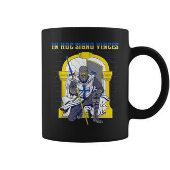 In Hoc Signo Vinces Knight Crusader Warrior Military Cross Coffee Mug - Monsterry DE