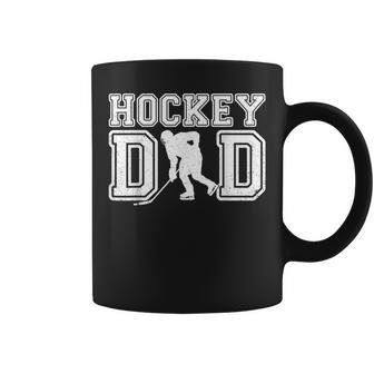 Hockey Dad Father's Day Ice Hockey Vintage Daddy Papa Father Coffee Mug - Monsterry AU